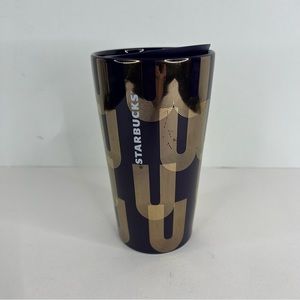 Starbucks 2020 Purple & Gold Siren Mermaid 12 oz Ceramic Travel Tumbler Mug